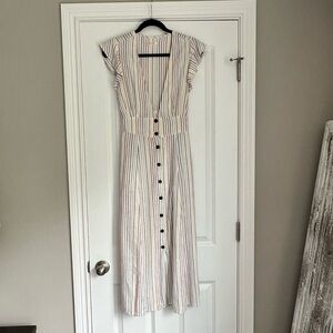 Marine Layer Camila Midi Dress, Medium, Rainbow Stripe